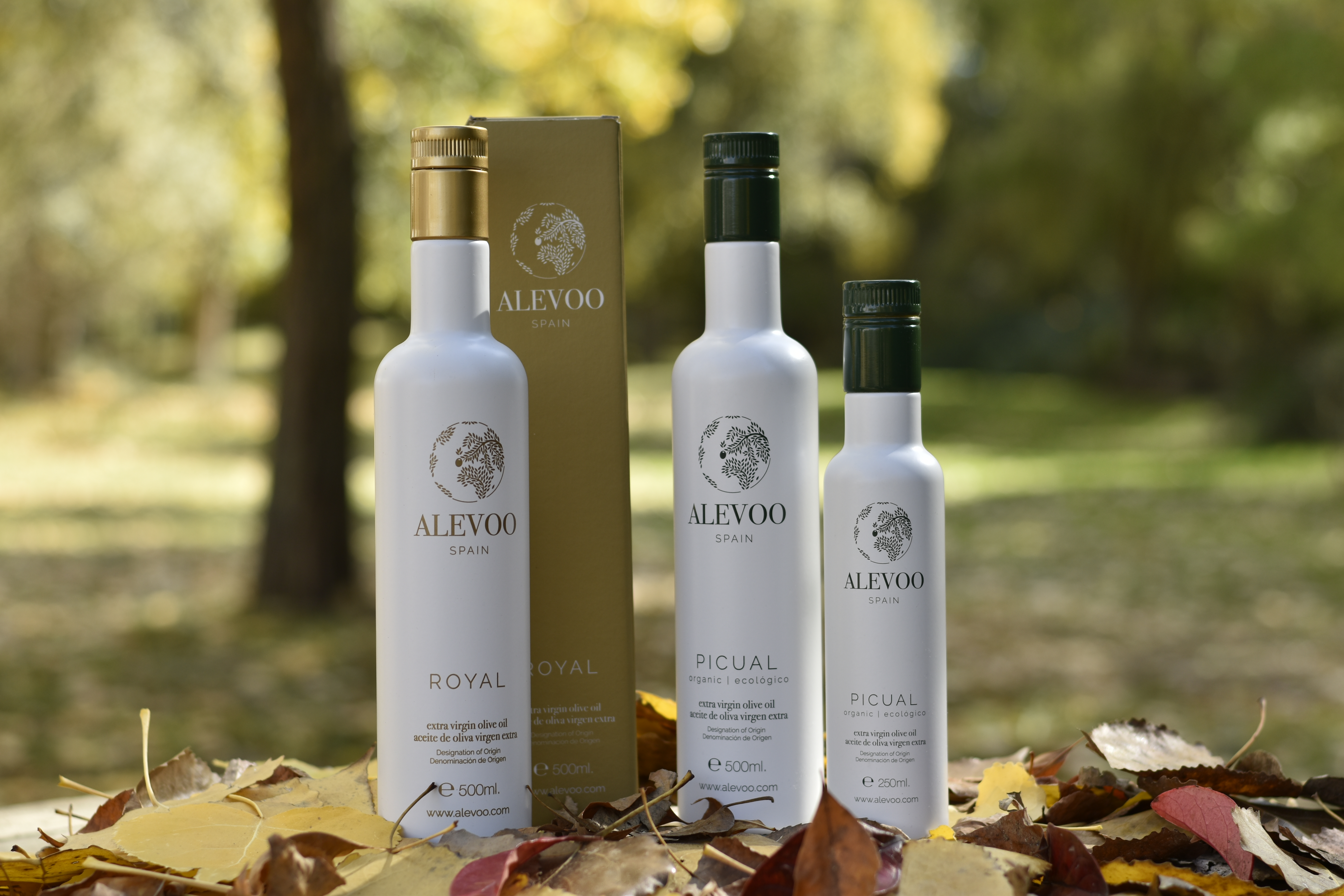 botellas de aceite de oliva ecologico