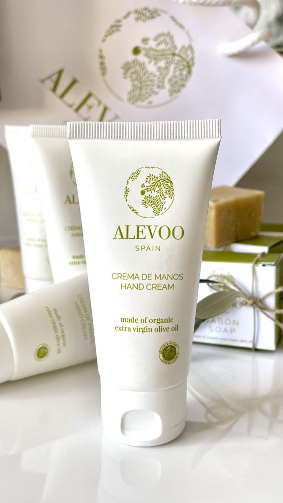 Crema de manos ecológica de aceite de oliva virgen extra Alevoo